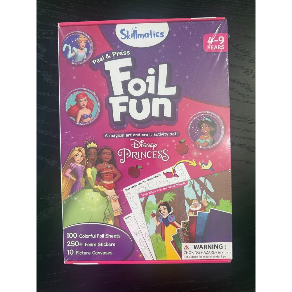 Skillmatics Foil Fun Disney Princess Peel & Press Craft Kit 4–9 Years NEW Sealed